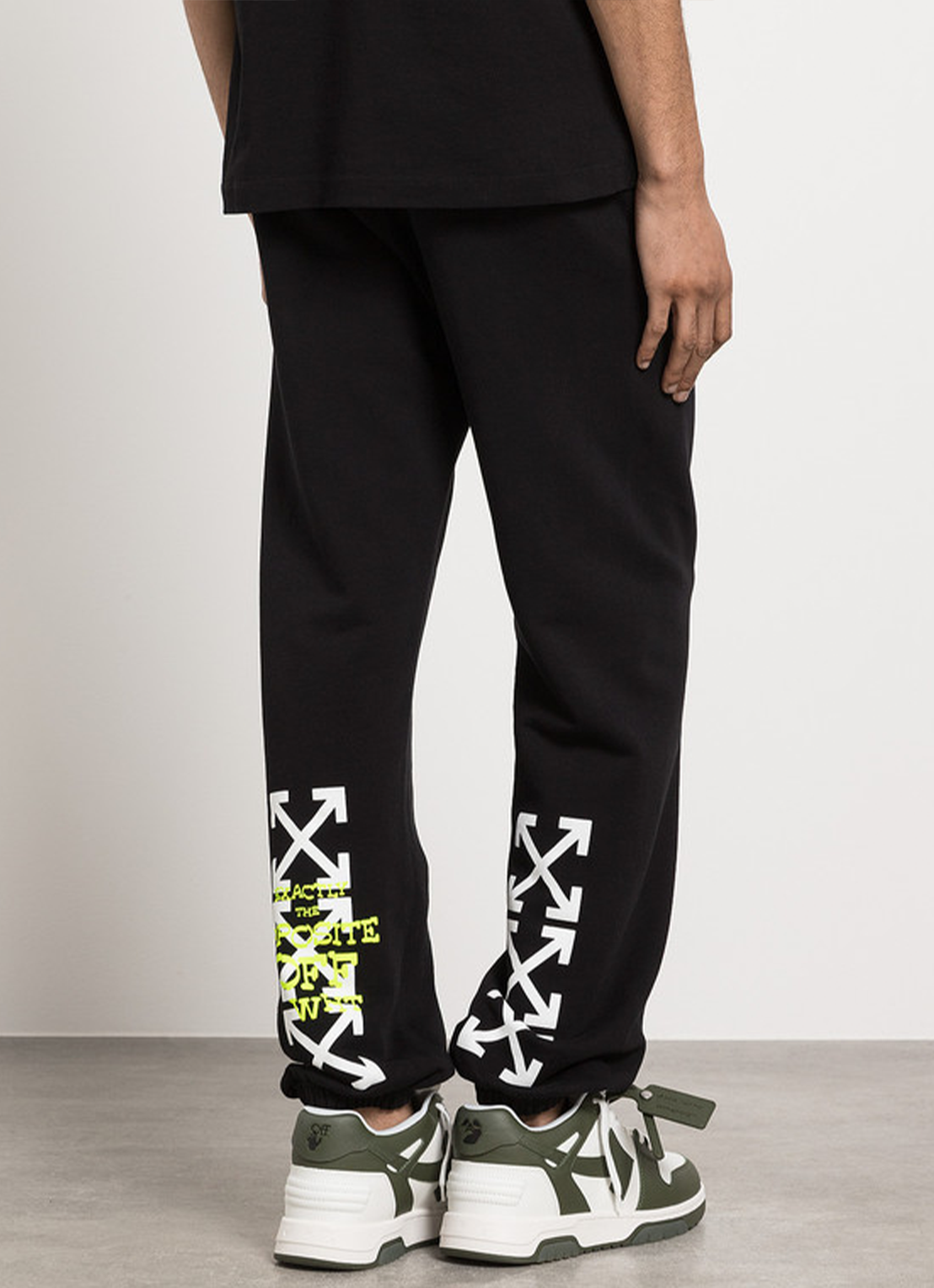 Off-White – Schwarze Jogginghose mit „Opposite Arrows“-Aufdruck