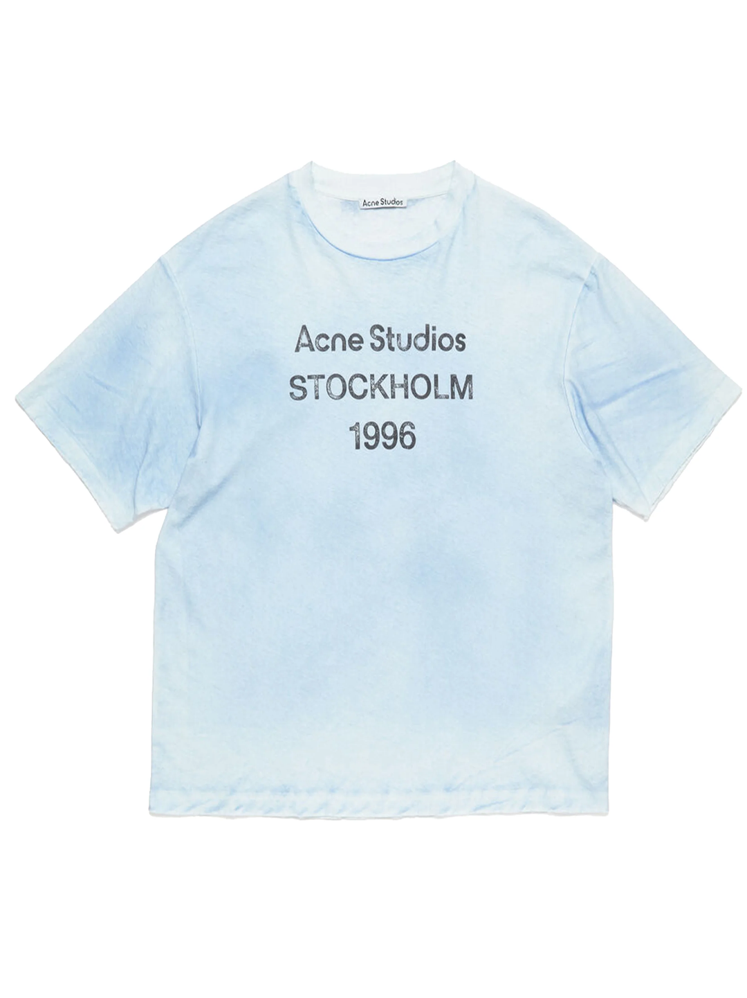 トップス Acne Studios S/S box shirt Stockholm XS Acne Studios Stockholm Logo T-Shirt in 'Dusty Blue' – TheDesignerBox
