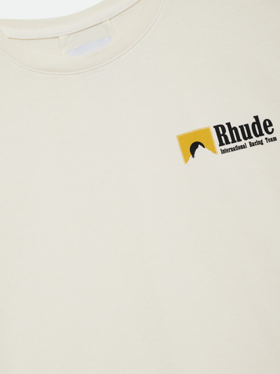 Rhude International Racing Logo T-Shirt in White
