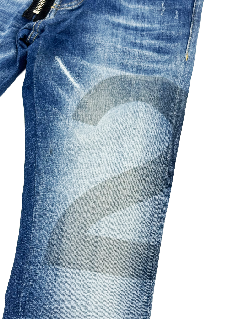 Dsquared2 Basic Wash Zip Detail Jeans in Blue