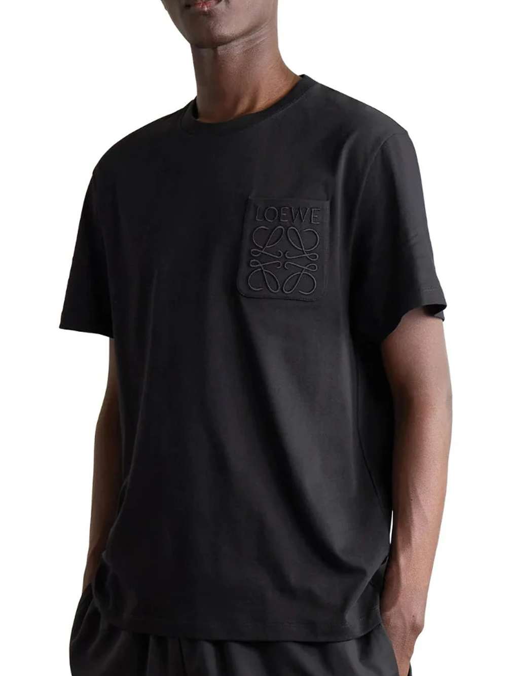 Loewe Tonal Pocket Relaxed Fit T-Shirt in Black