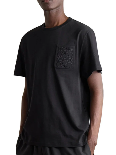 Loewe Tonal Pocket Relaxed Fit T-Shirt in Black