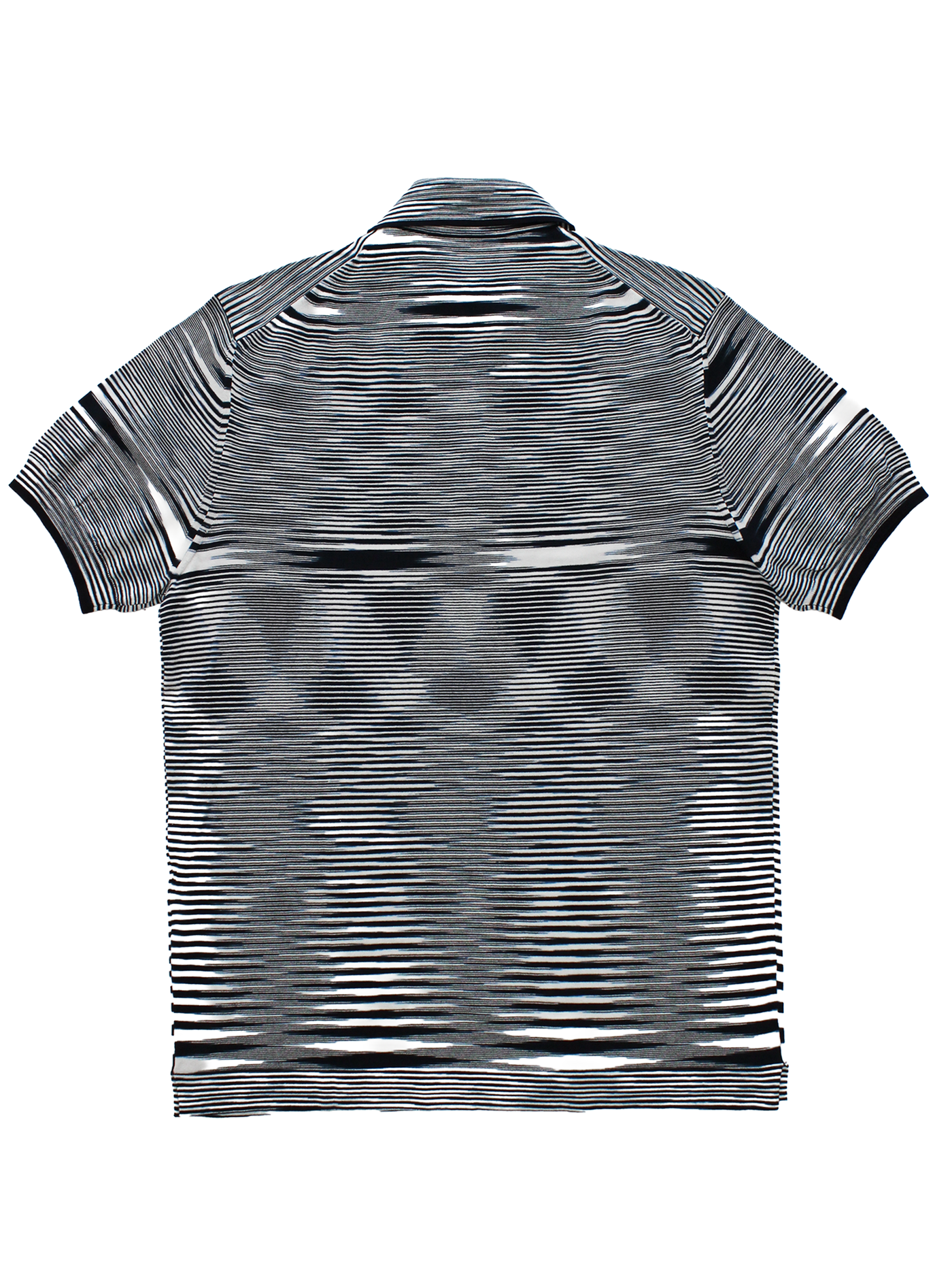 Missoni Short Sleeve Polo in Navy White