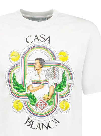 Casablanca Le Joueur Print White T-Shirt