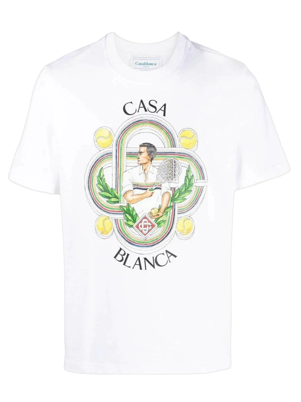 Casablanca Le Joueur Print White T-Shirt