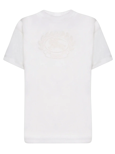 Burberry EKD Embroidered Logo White T-Shirt