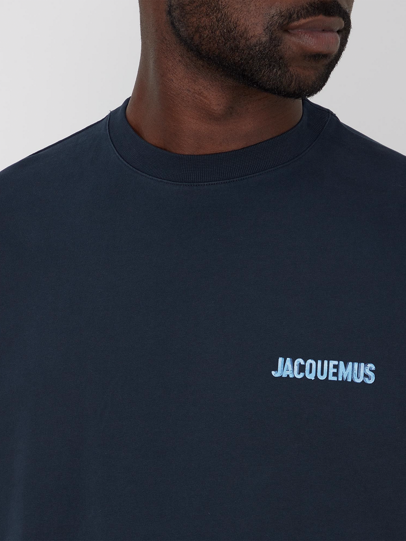 Jacquemus Gelo Ice Print Long Sleeve T-Shirt in Navy