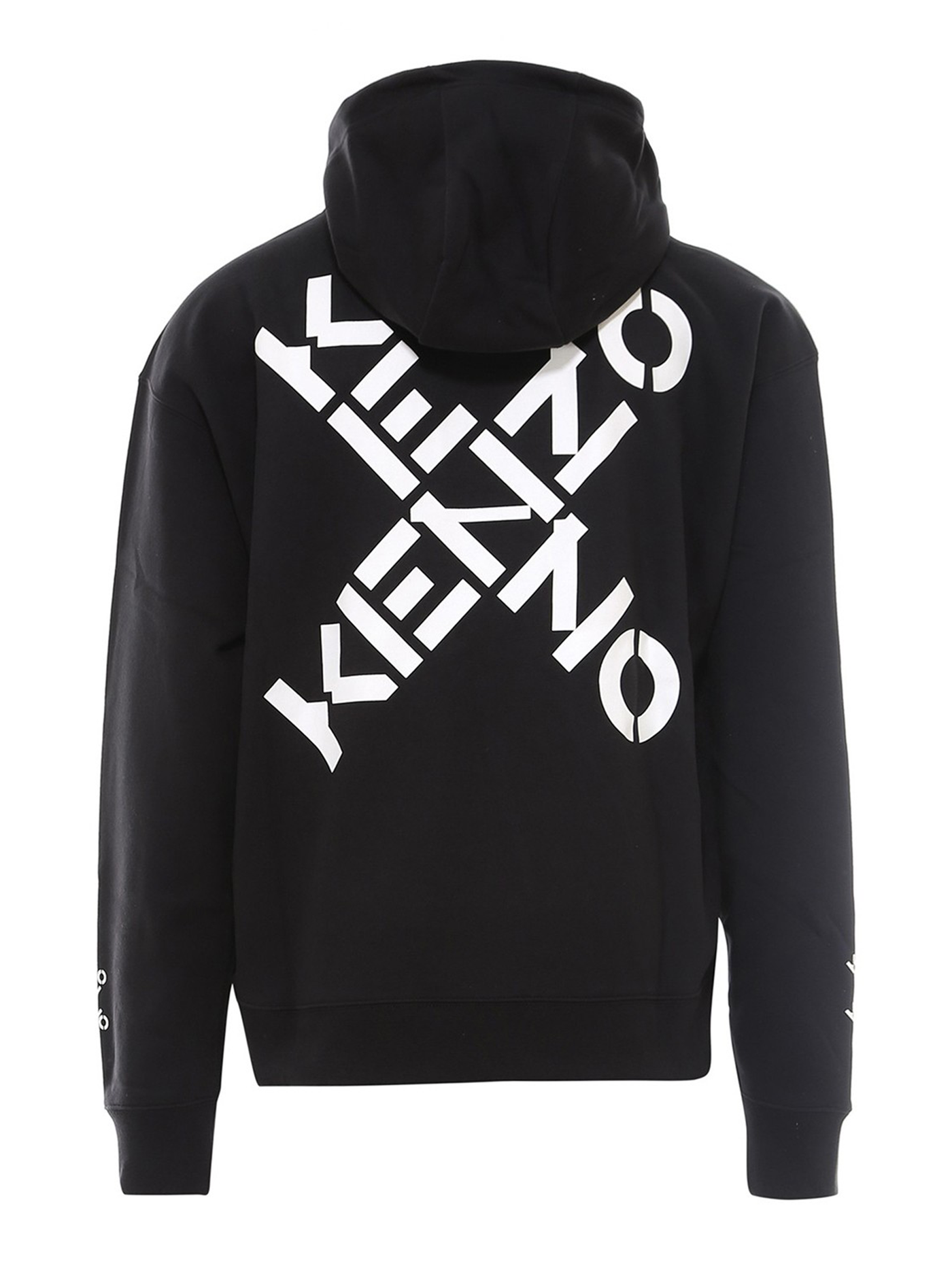 Kenzo – Schwarzer Kapuzenpullover mit Triple X-Logo-Aufdruck