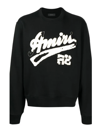 Amiri 22 Logo Embroidered Sweatshirt in Black