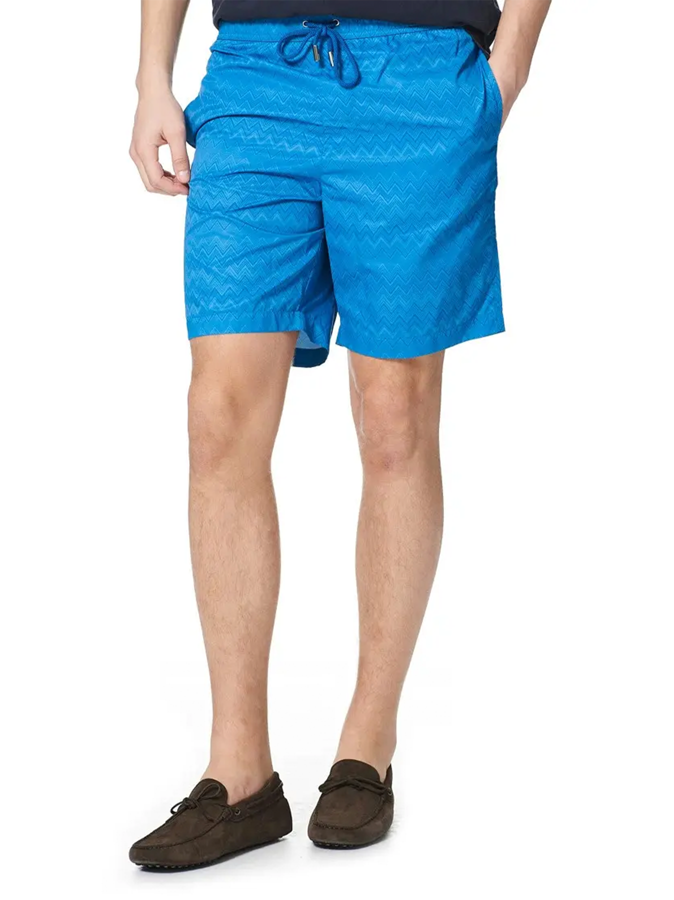 Missoni Tonal Zig Zag Swim Shorts in Blue