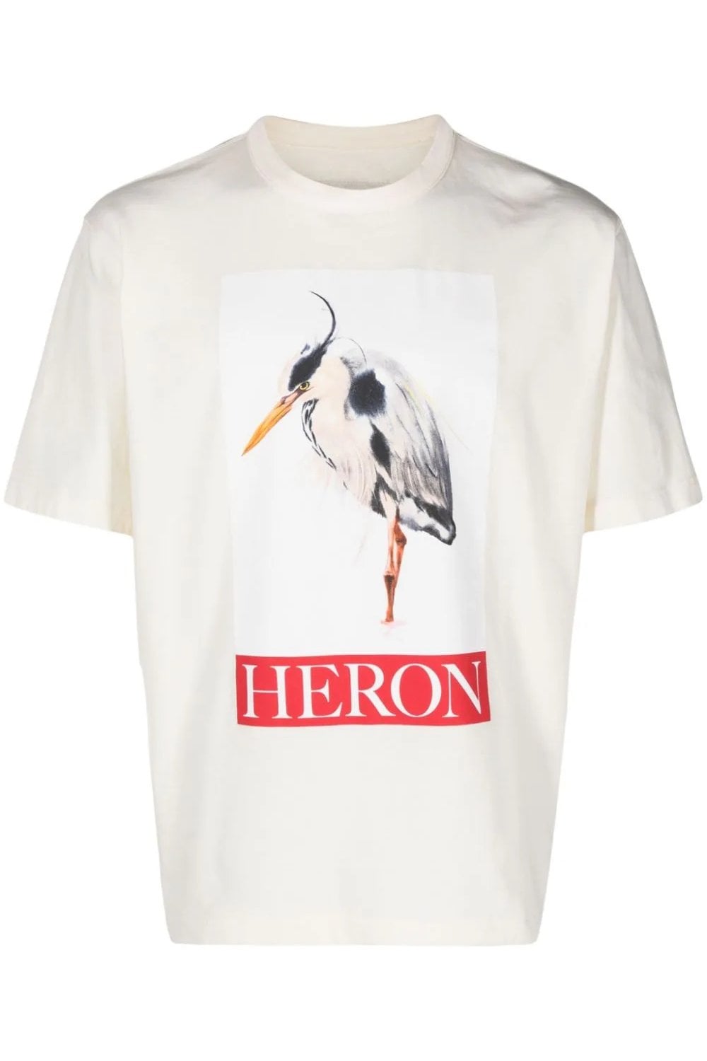 Heron Preston Heron Bird Painted Ivory Printed T-Shirt in White