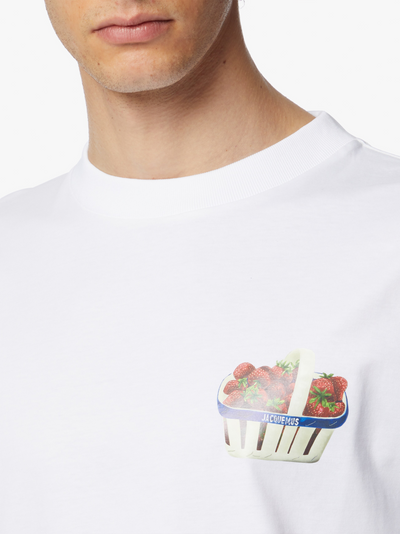 Jacquemus Le tshirt Franises Printed logo T-Shirt in White