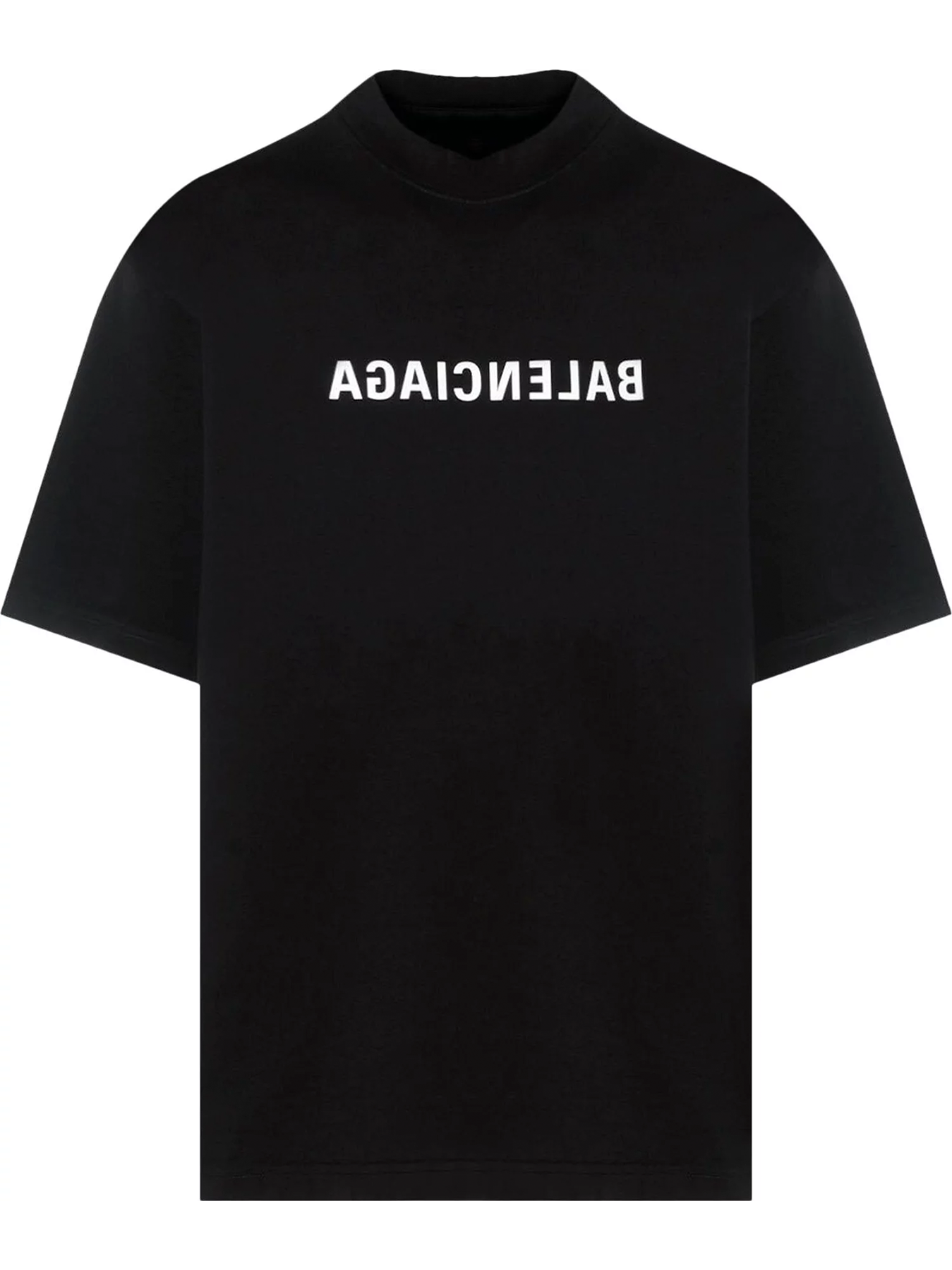 Balenciaga Reversed Logo Print T-Shirt in Black