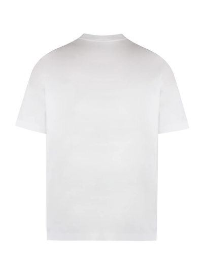 Weißes T-Shirt mit aufgesticktem Lanvin-Logo