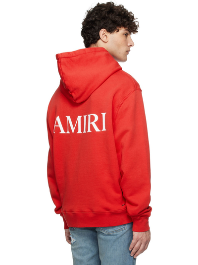 Amiri MA Core Logo Hoodie in Red