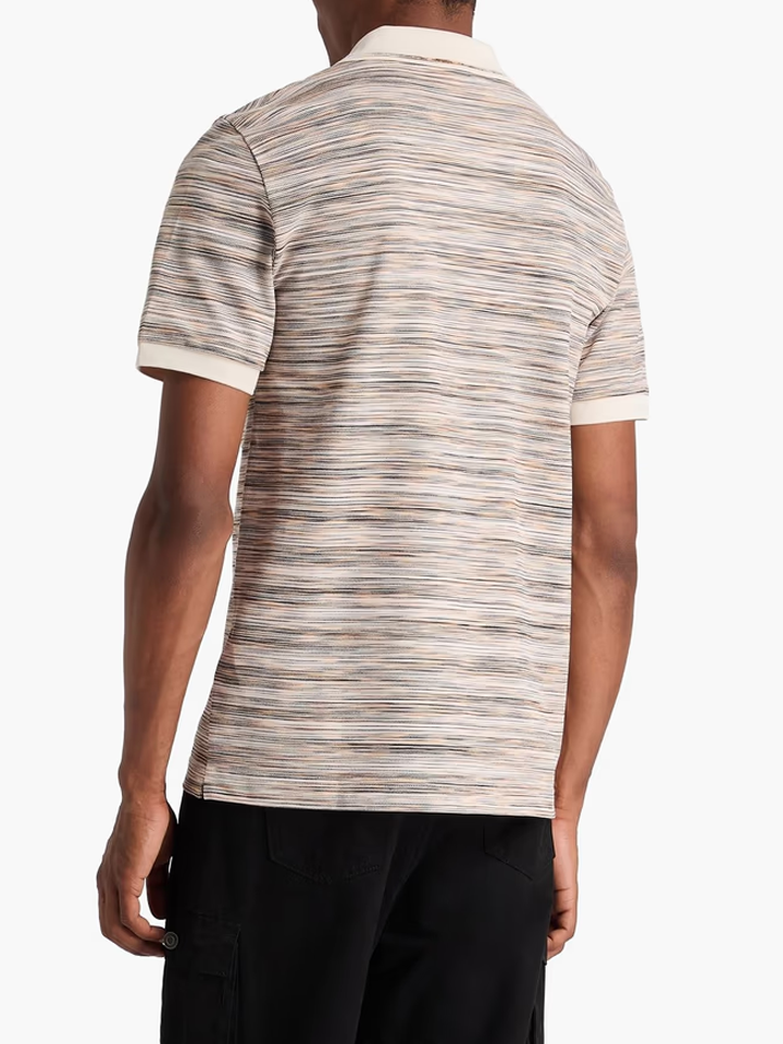 Missoni Space Dyed Polo Shirt in Orange Beige