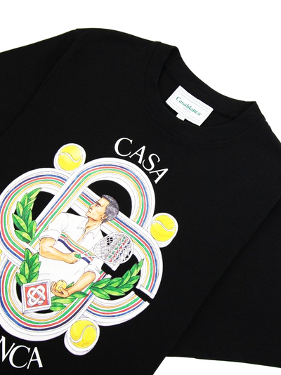 Casablanca Le Joueur Design Black T Shirt