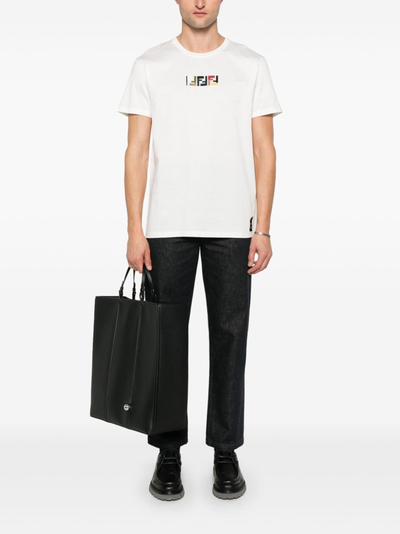 Fendi Triple FF Logo T-Shirt in White