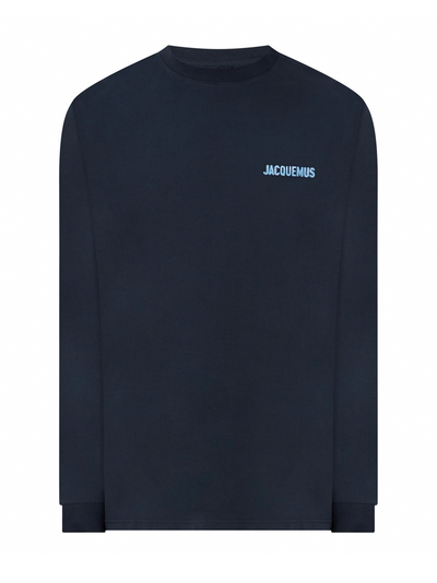 Jacquemus Gelo Ice Print Long Sleeve T-Shirt in Navy