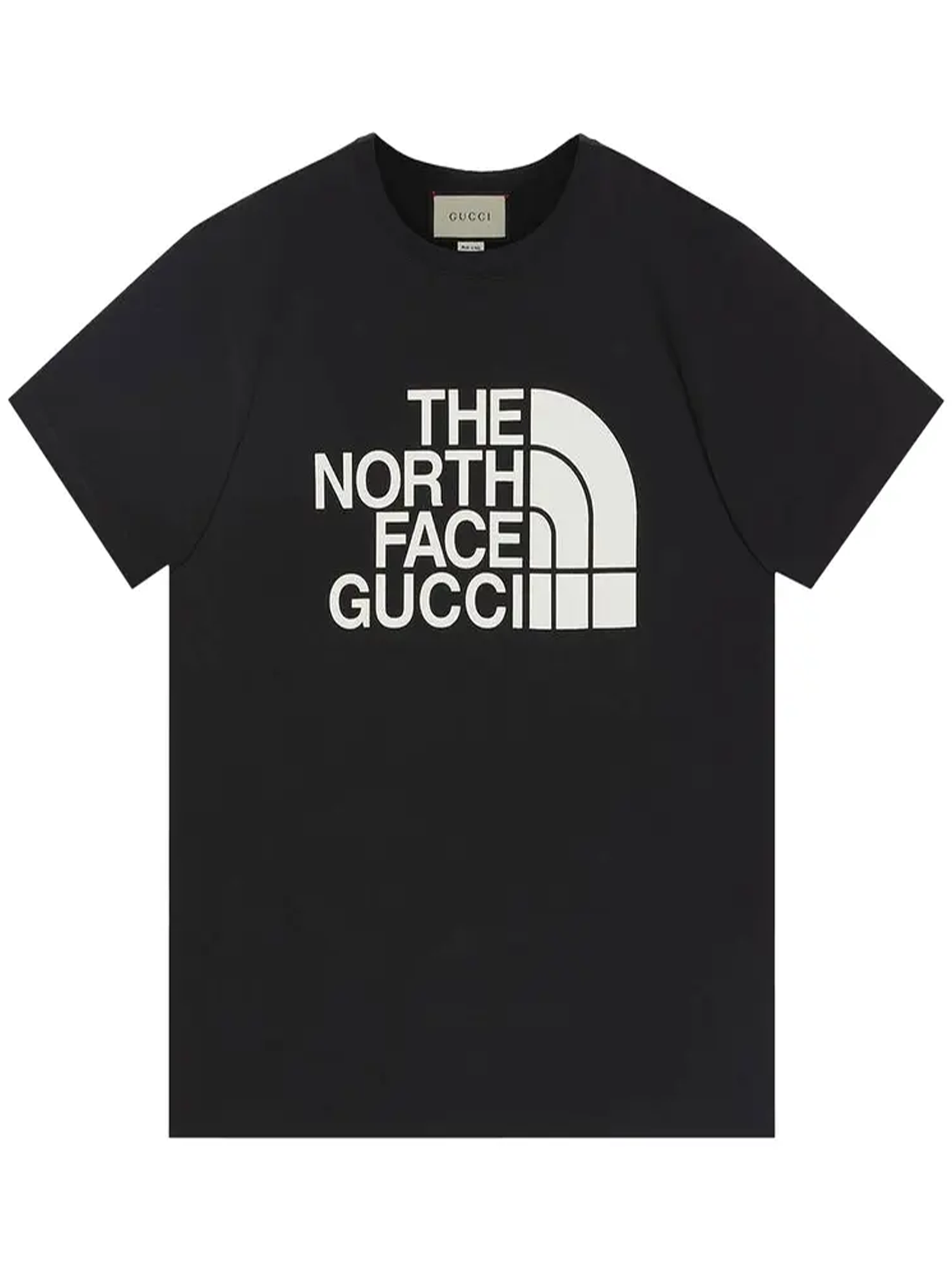 Gucci x The North Face – Schwarzes T-Shirt mit Logo-Aufdruck