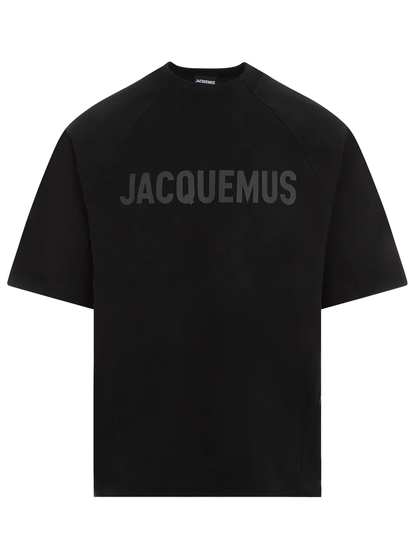 Jacquemus Le Typo Logo Printed Oversized T-Shirt in Black