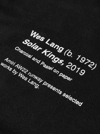 Amiri Wes Lang Solar Kings Long Sleeve T-Shirt in Black