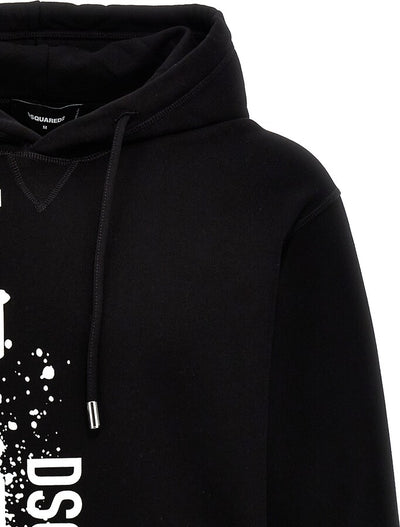 Dsquared2 – Kapuzenpullover mit Logo „Icon Splash“ in Schwarz