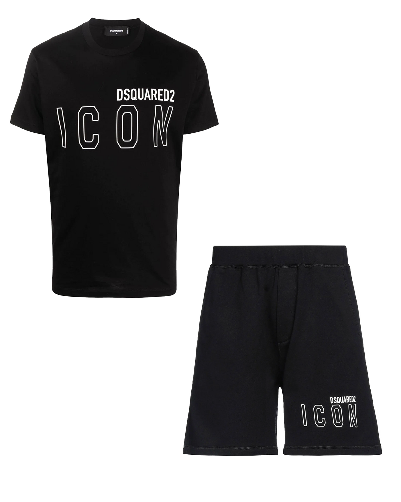 Dsquared2 – T-Shirt und Shorts mit „Outline Icon“-Aufdruck