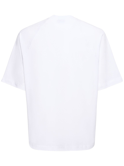 Jacquemus Le Typo Logo Printed Oversized T-Shirt in White