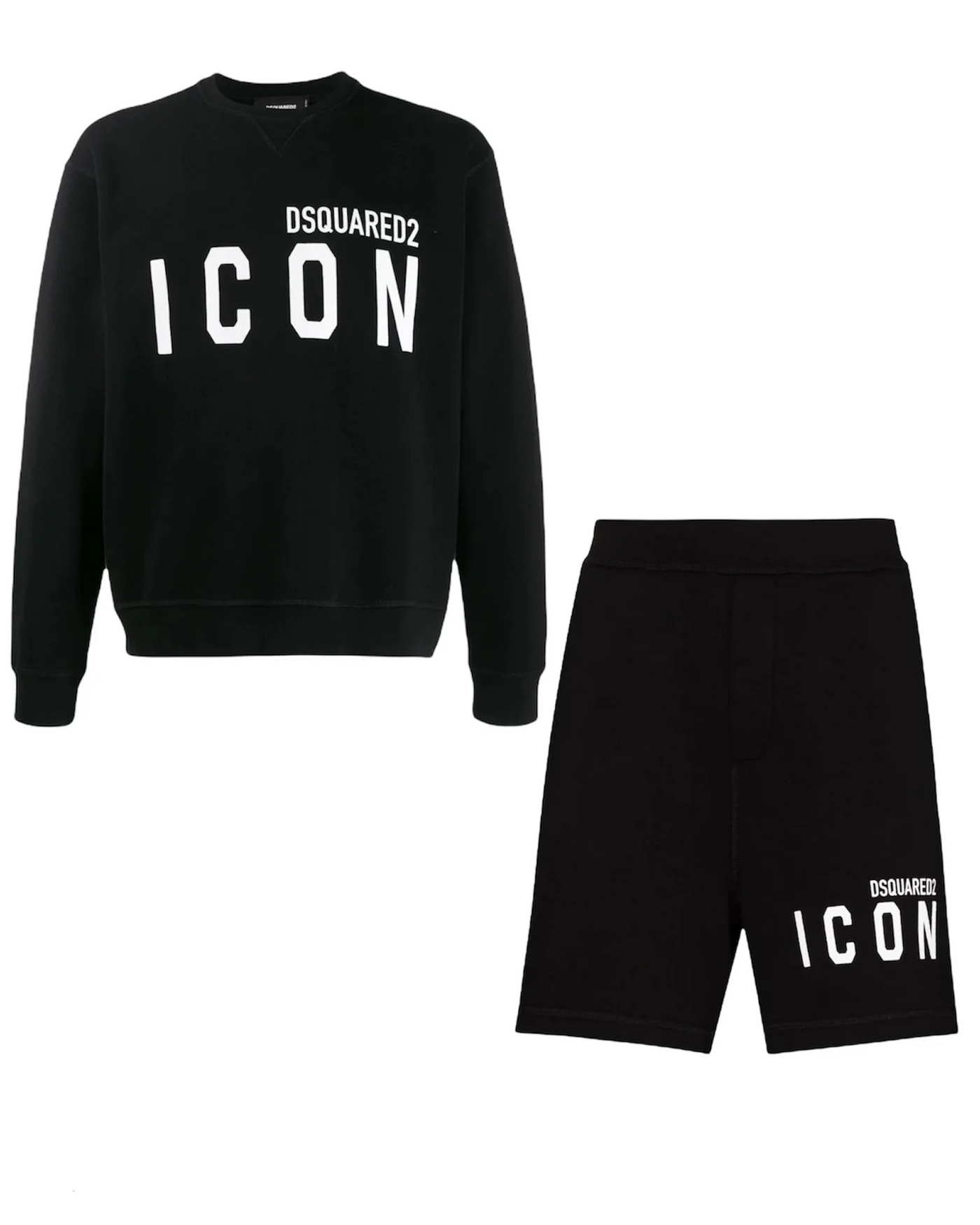 Dsquared2 Icon Sweatshirt & Shorts Set in Black