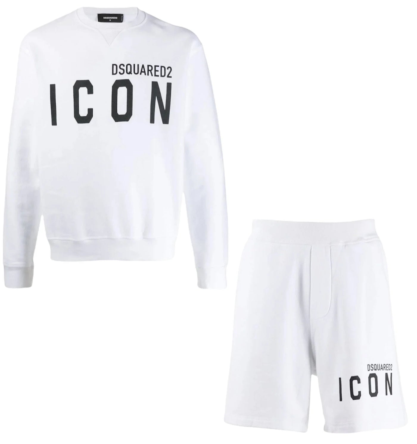 Dsquared2 Icon Sweatshirt & Shorts Set in White