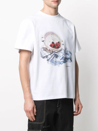 Jacquemes Cerises Printed T-Shirt in White