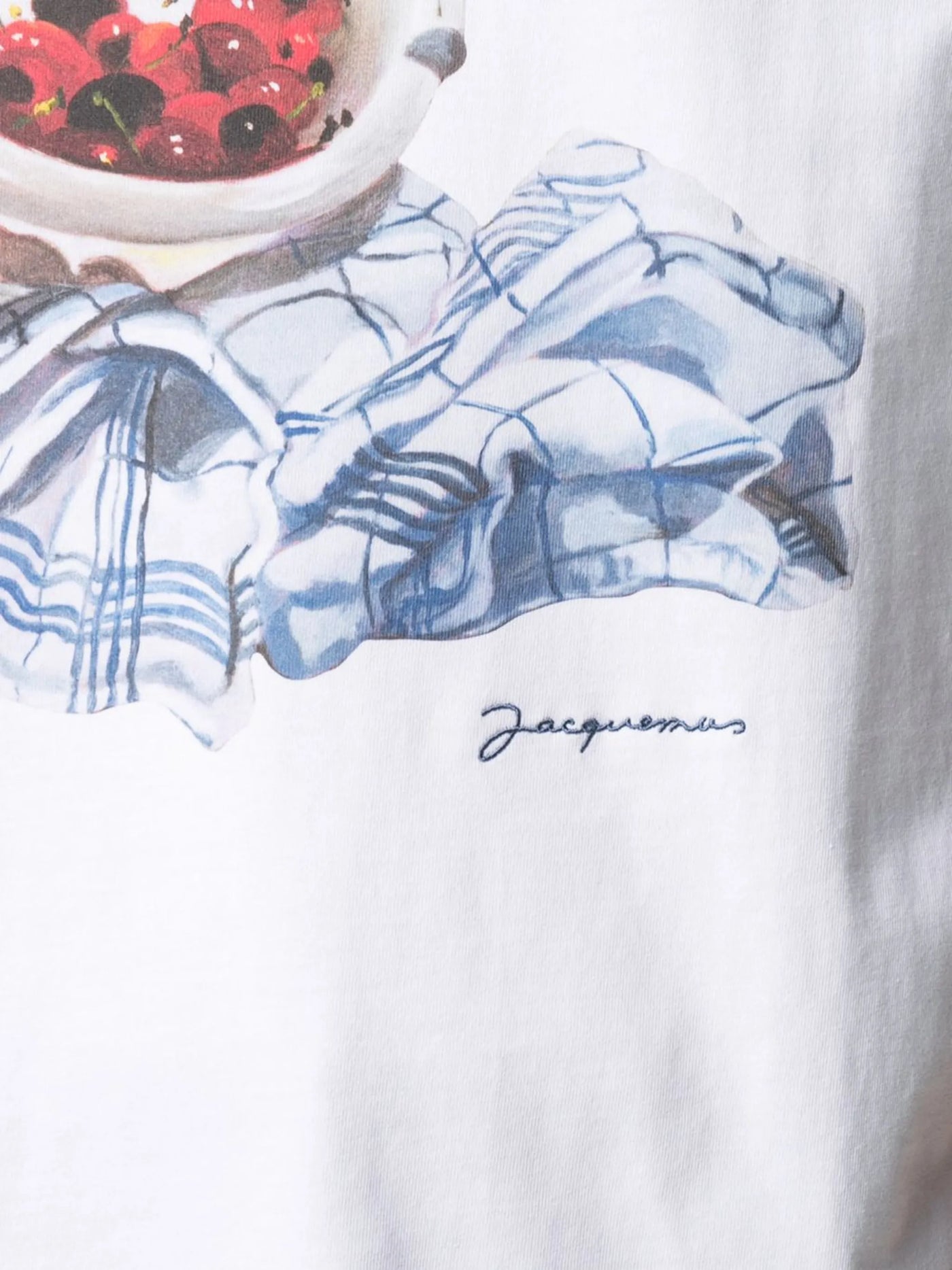 Jacquemes Cerises Printed T-Shirt in White