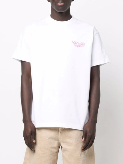 Jacquemus Le T-Shirt Vague Wave Printed T-Shirt in White