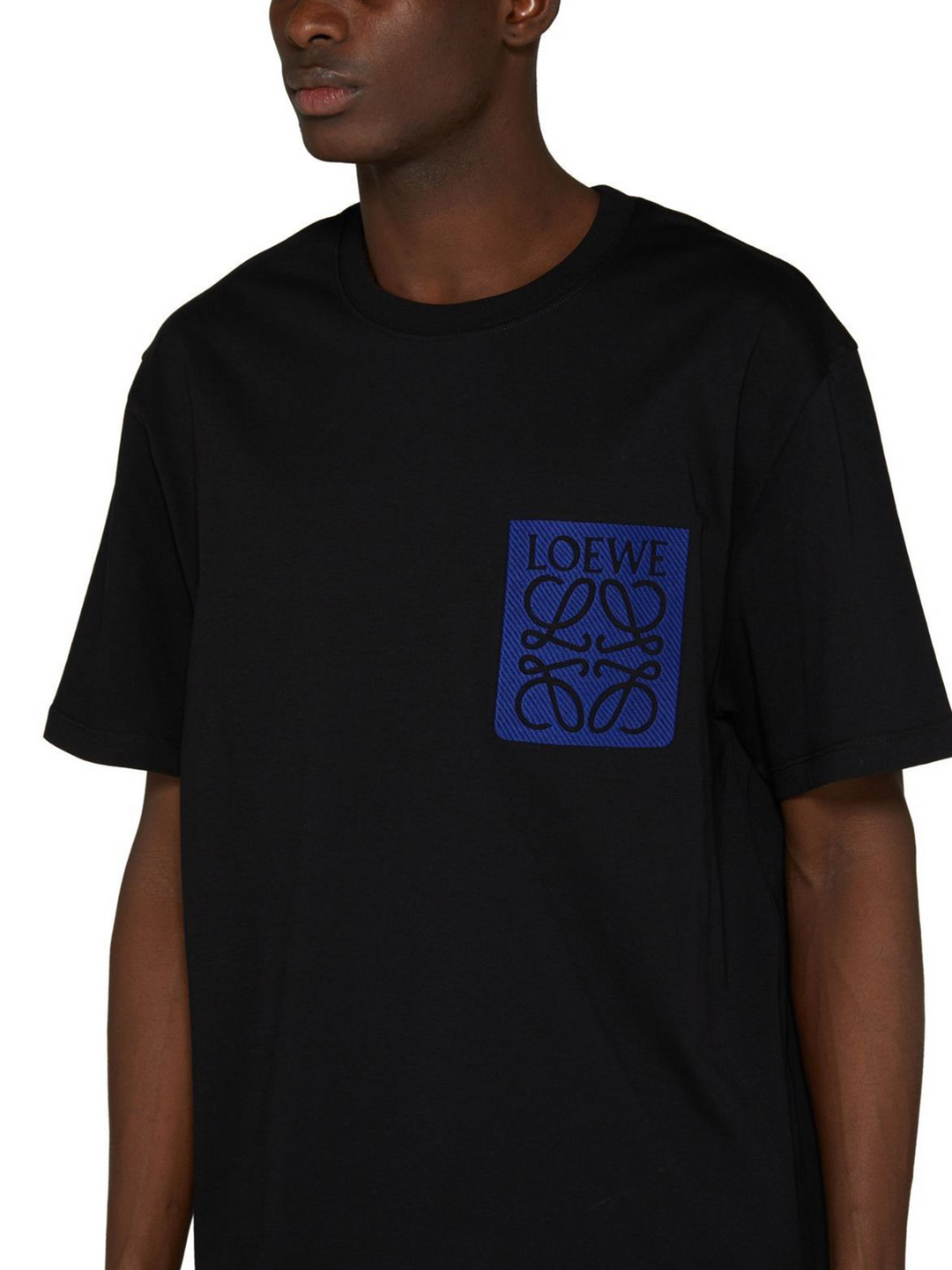 Loewe Blue Anagram Fake Pocket T-Shirt in Black – TheDesignerBox