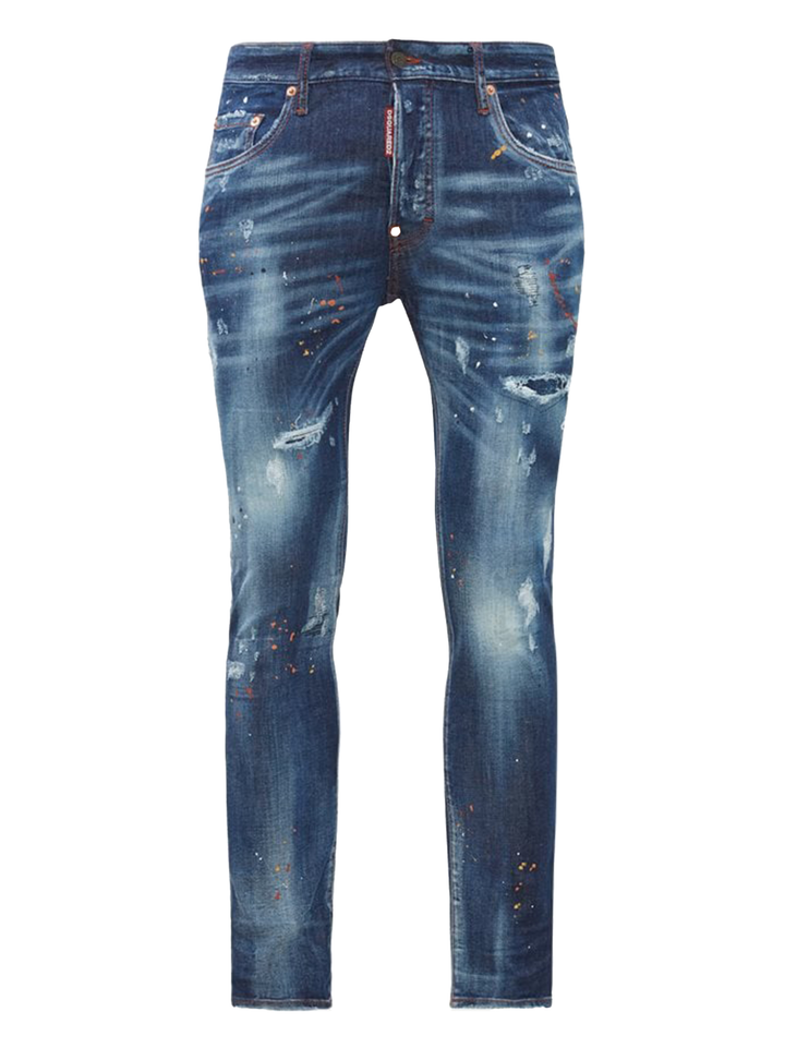 Dsquared2 Super Twinky Dean & Dan Slim Jeans in Blue – TheDesignerBox