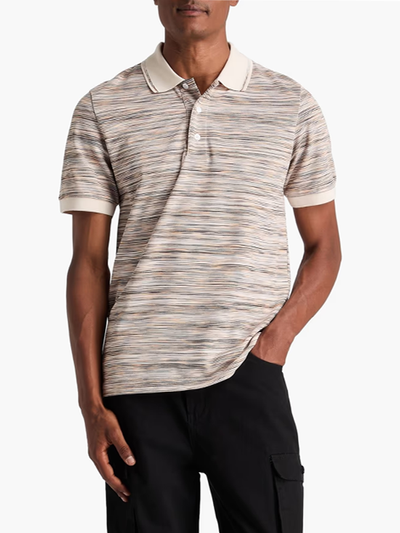 Missoni Space Dyed Polo Shirt in Orange Beige