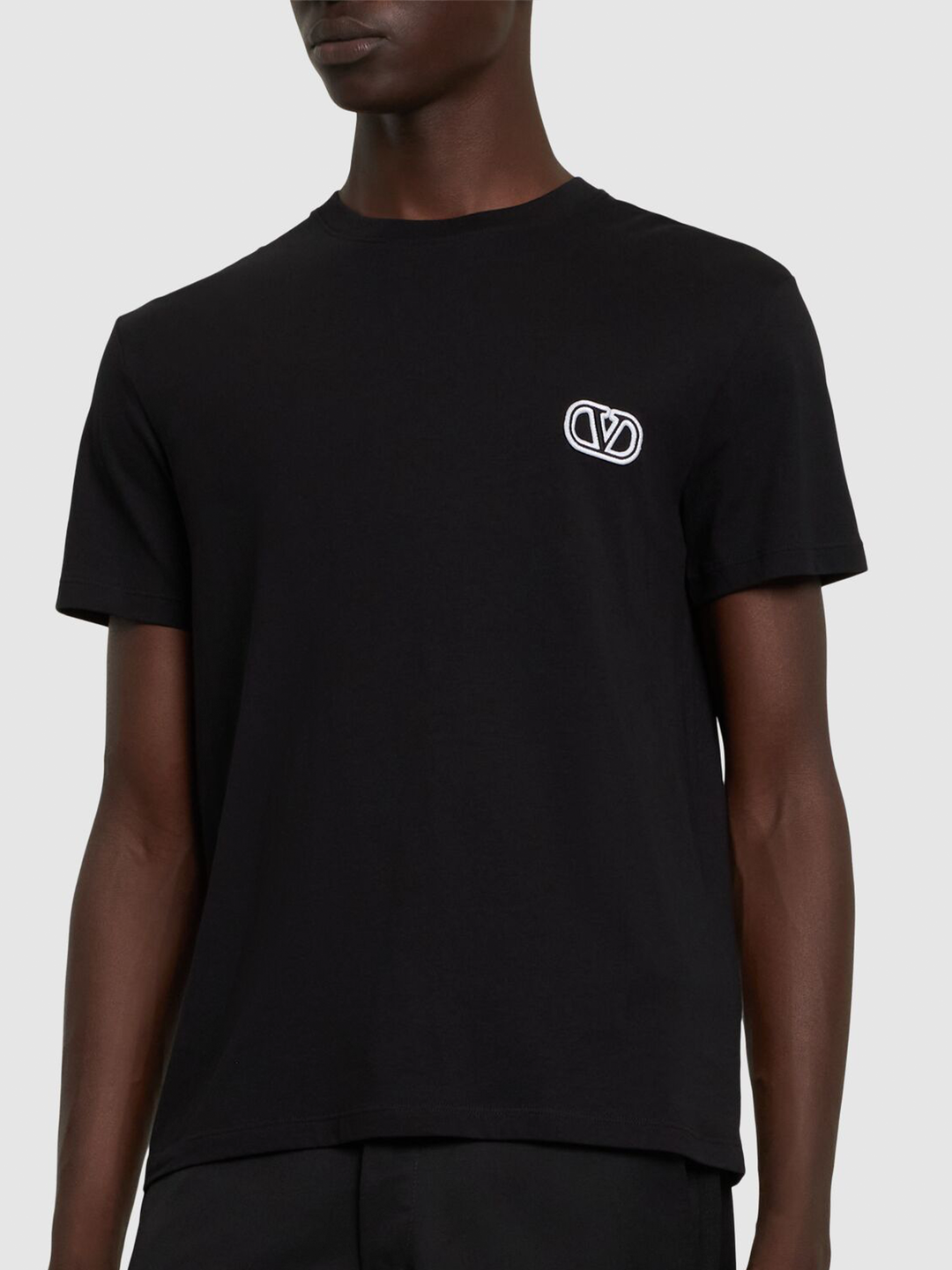 Valentino VLogo Signature Patch T-Shirt in Black – TheDesignerBox