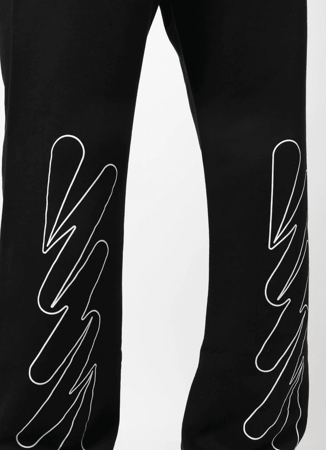 Off-White Wave Outline Slim Joggers in Black