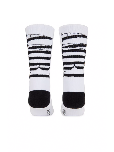 Amiri Vertical Logo Socks in White/Black