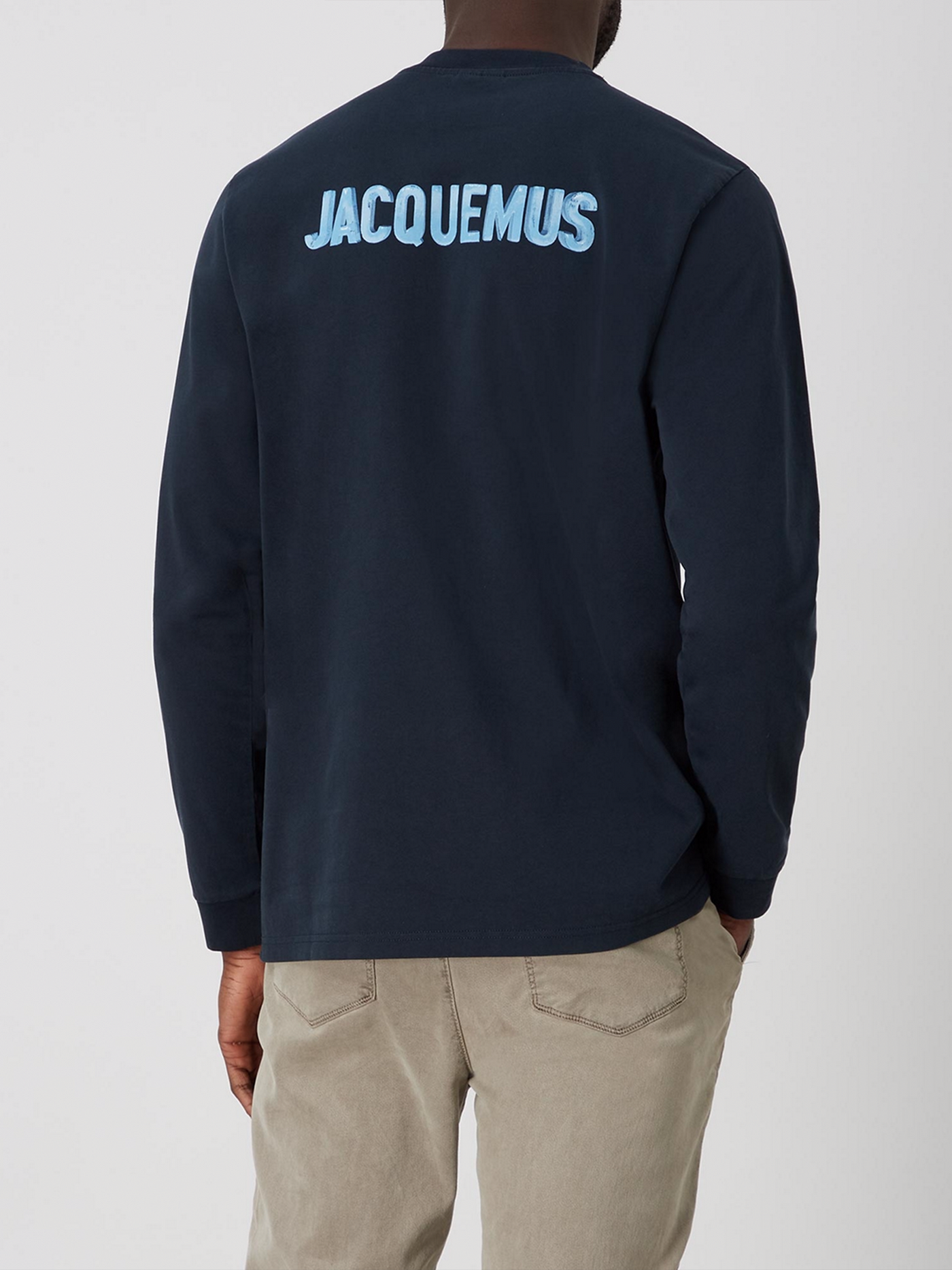 Jacquemus – Langärmliges T-Shirt „Gelo Ice“ in Marineblau