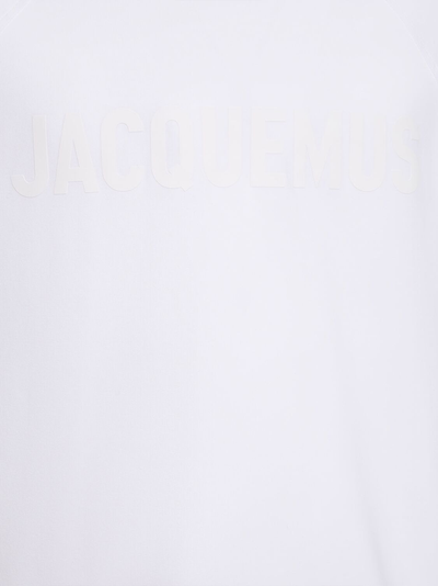 Jacquemus – Übergroßes T-Shirt mit „Le Typo“-Logodruck in Weiß