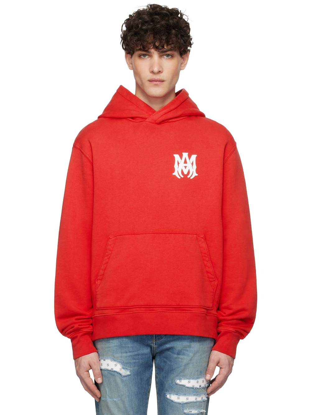 Amiri MA Core Logo Hoodie in Red