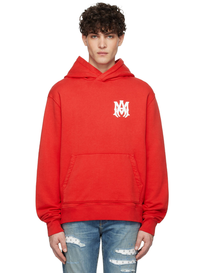 Amiri MA Core Logo Hoodie in Red