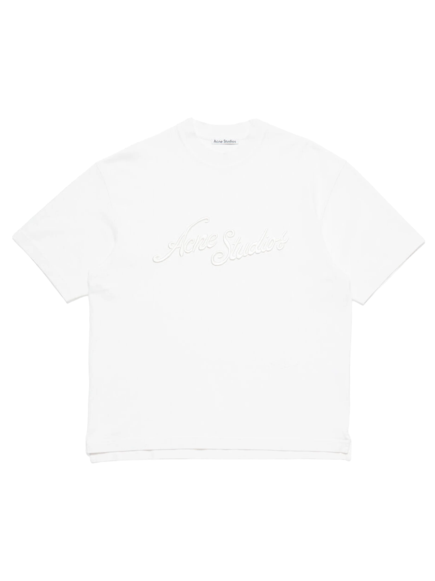 Acne Studios Embroidered Logo T-Shirt in White