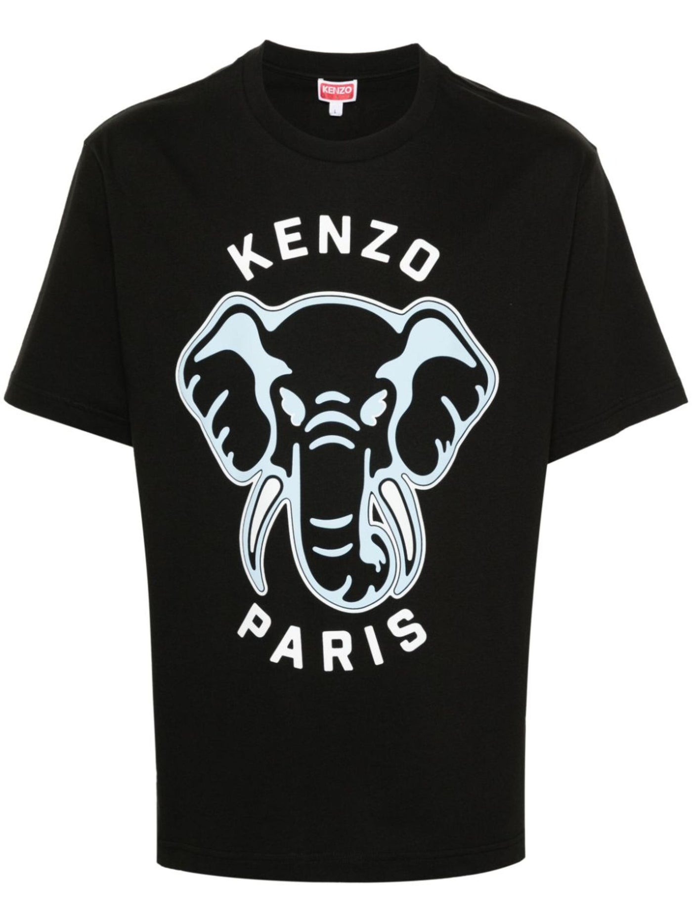 Kenzo – Übergroßes T-Shirt mit Elefanten-Logo-Aufdruck in Schwarz