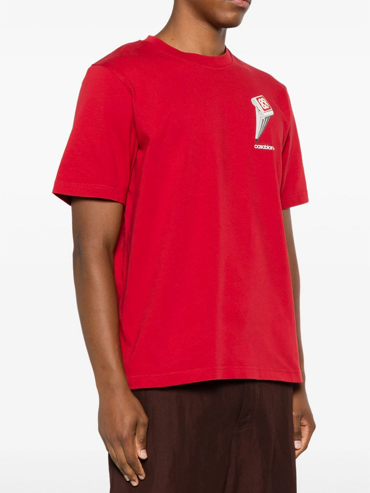 Casablanca Leaning Column T-Shirt in Red