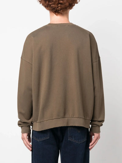 Sudadera marrón con monograma de Palm Angels