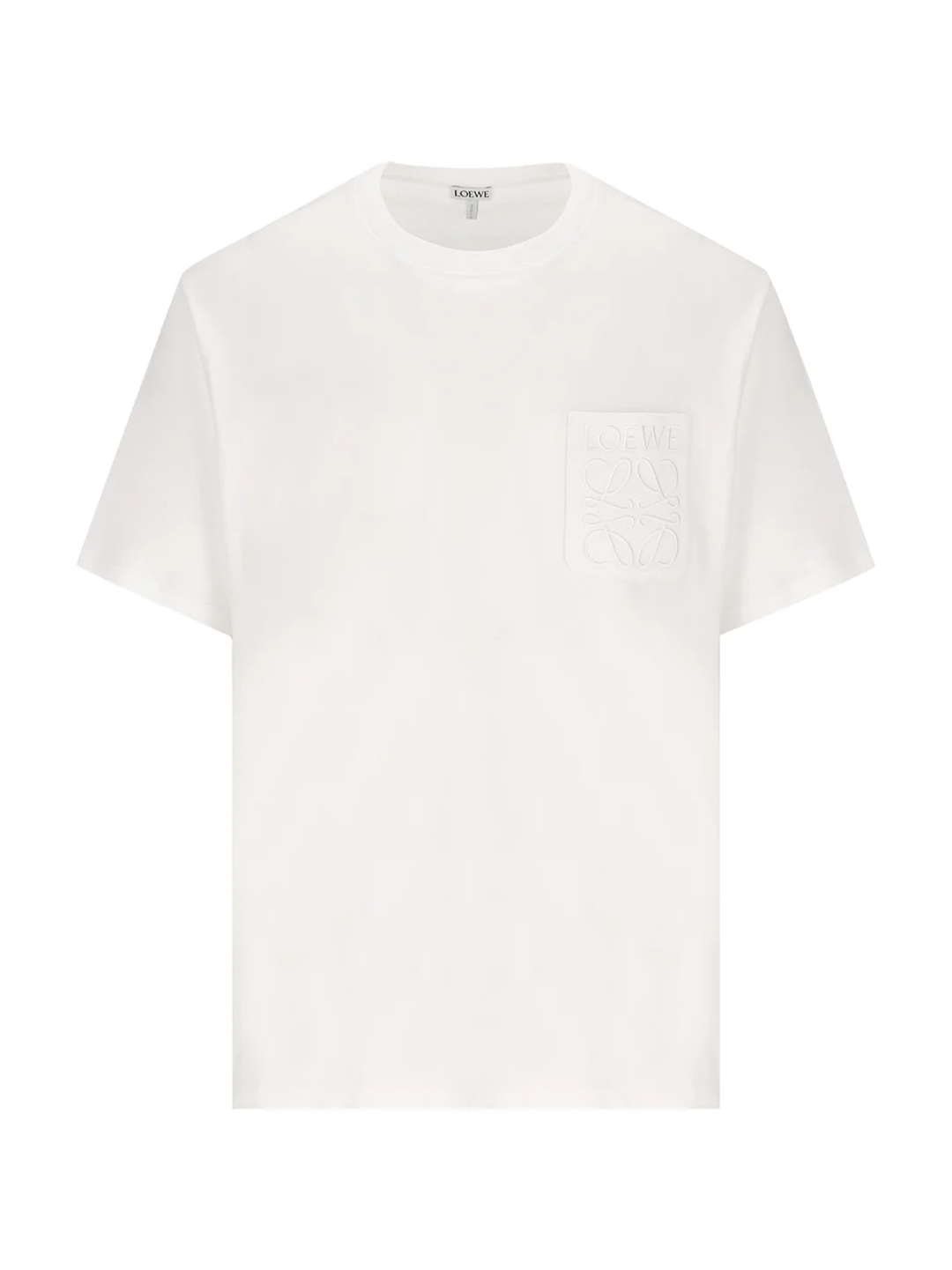 Loewe Logo Embroidered Pocket T-Shirt in White – TheDesignerBox