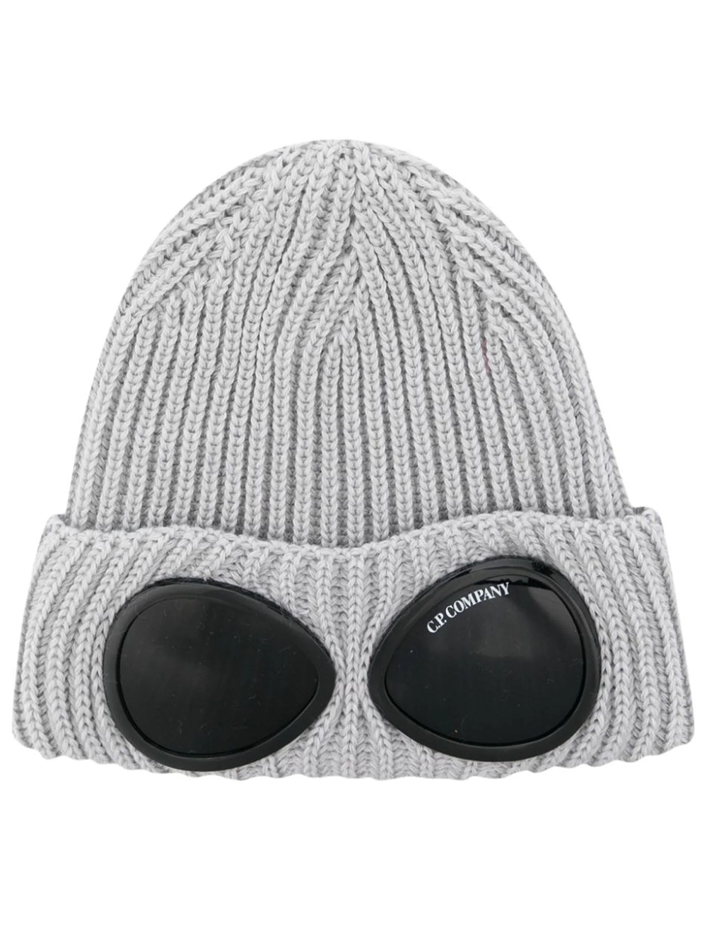 C.P. Company Goggle Knit Hat in Light Grey